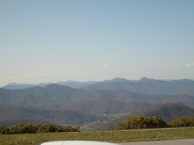 mountain range view from overlook