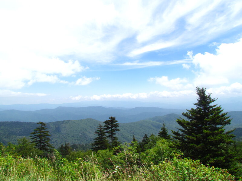 Mountain Range View — Green, Serene, Afternoon, Photograph, Trees