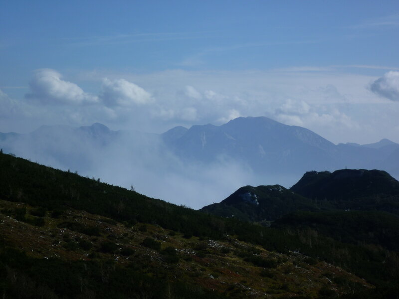 Mountain Range with Clouds — Blue, Serene, Afternoon, Photograph, Hills
