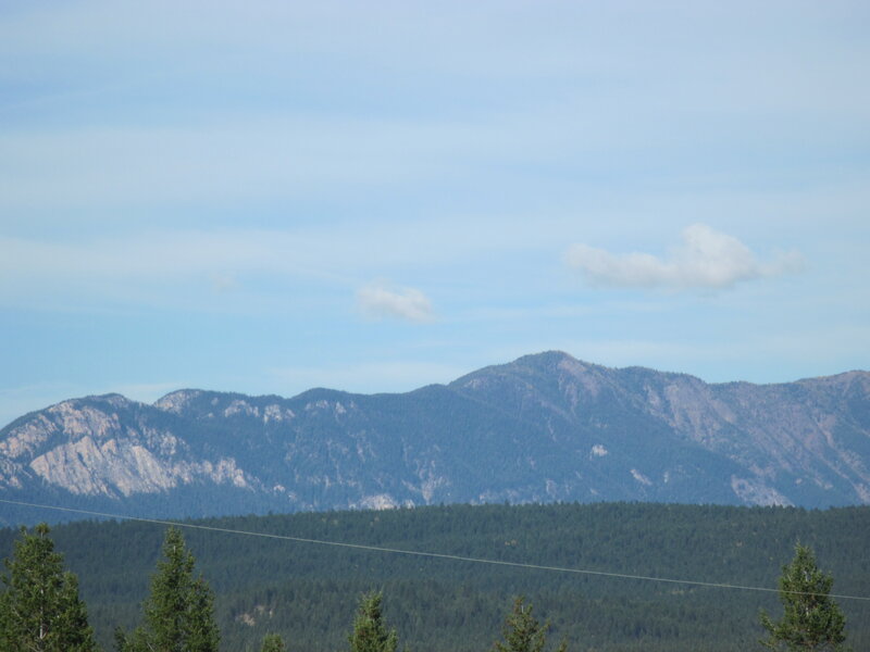 Mountain Range with Forest — Blue, Serene, Afternoon, Photograph, Clouds