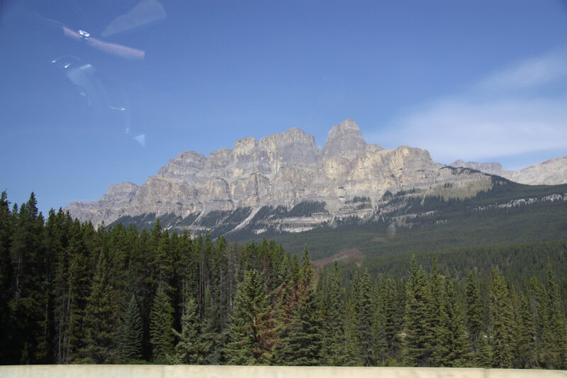 Mountain Range with Forest — Blue, Serene, Afternoon, Photograph, Sky, Reflection