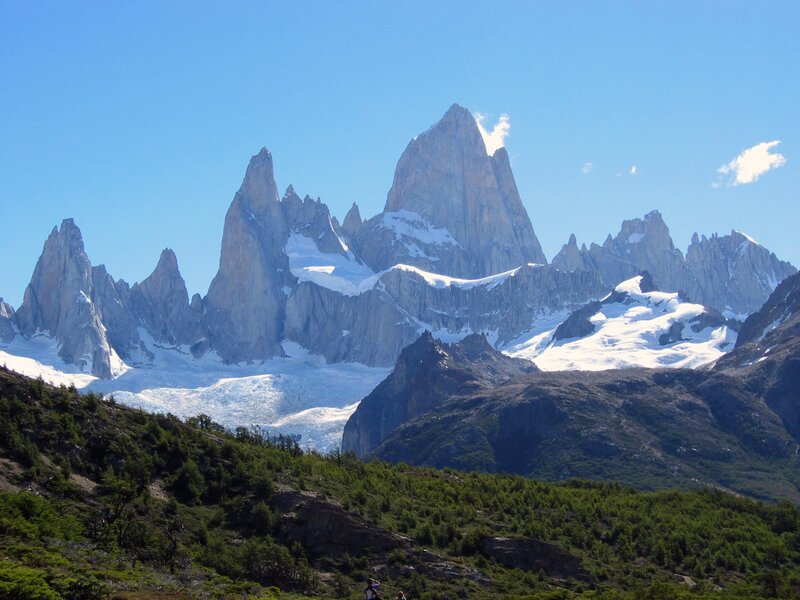 Mountain Range with Glaciers