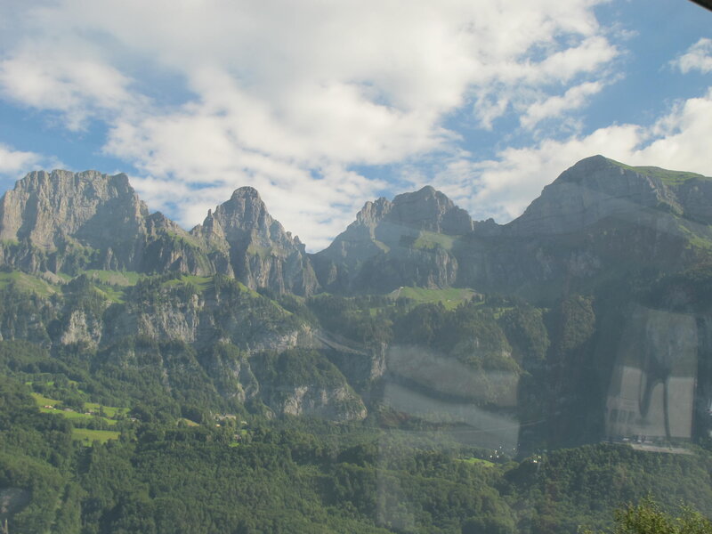 Mountain Range with Green Slopes — Serene, Afternoon, Photograph