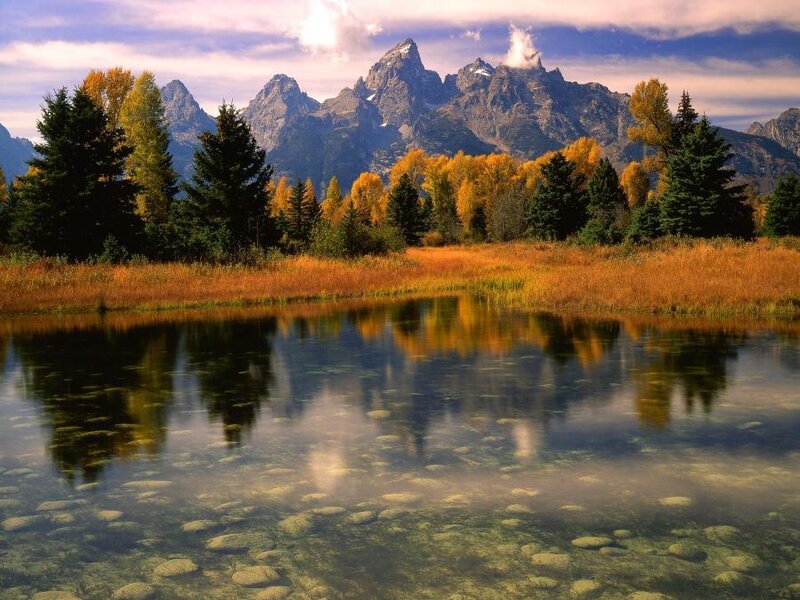 Mountain Range with Lake — Blue
