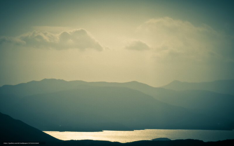 Mountain Range with Lake — Green, Serene, Morning