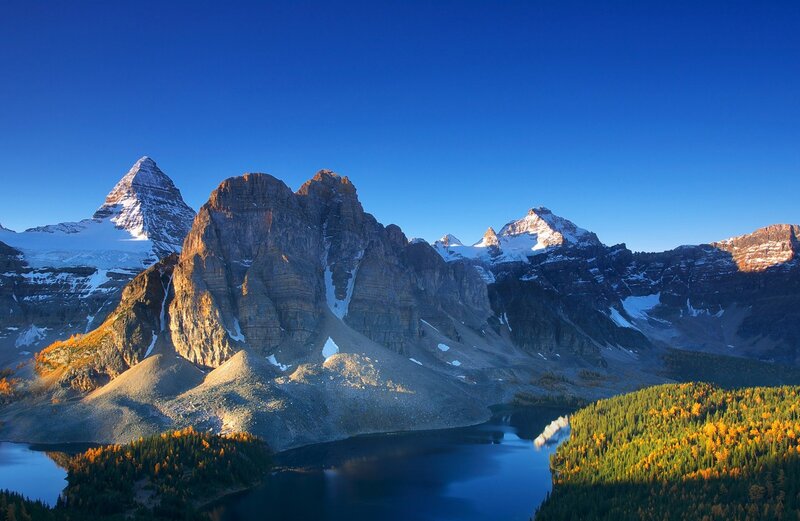 Mountain Range with Lake — Photograph