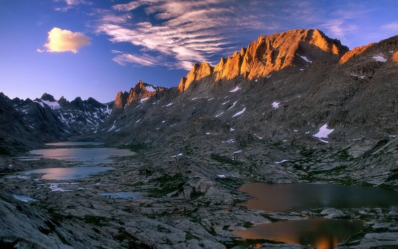 Mountain Range with Lakes