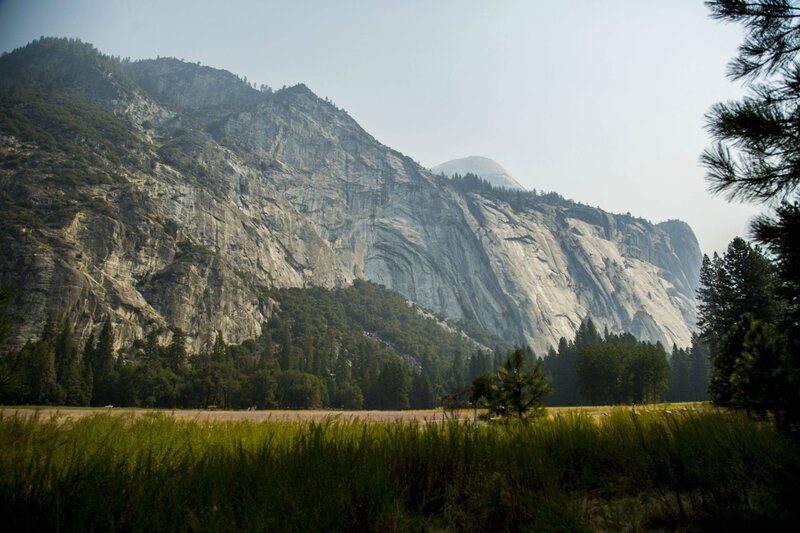 Mountain Range with Meadow — Green