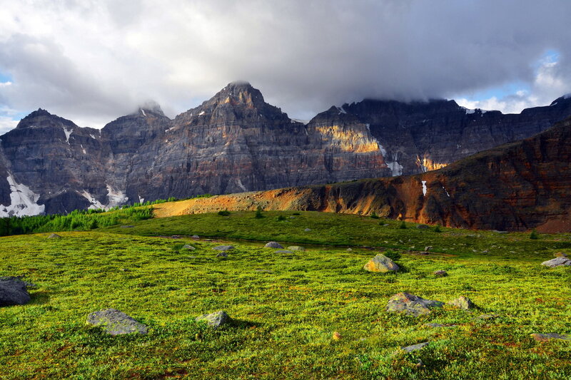 Mountain Range with Meadow
