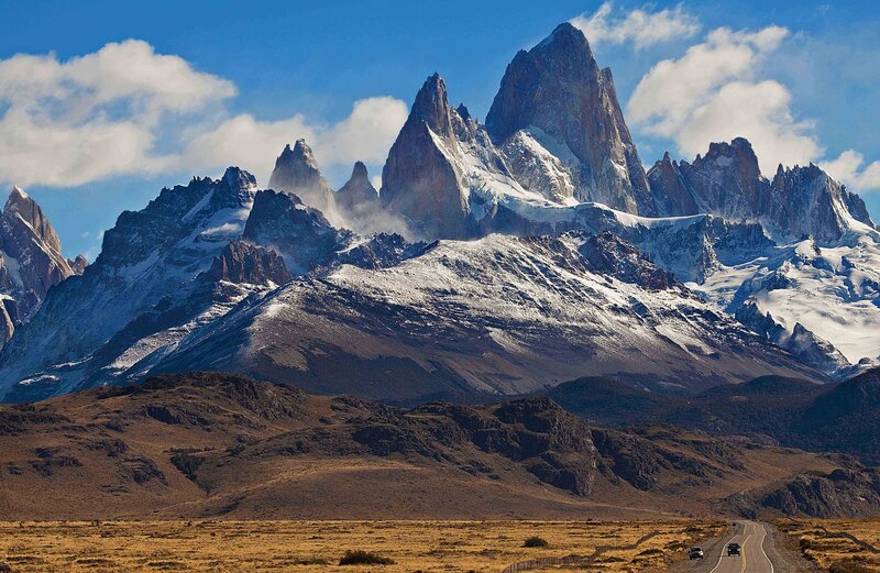 Mountain Range with Peaks — Blue, Dramatic