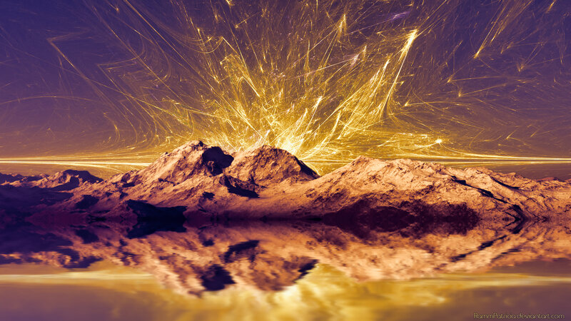 Mountain Range with Reflection