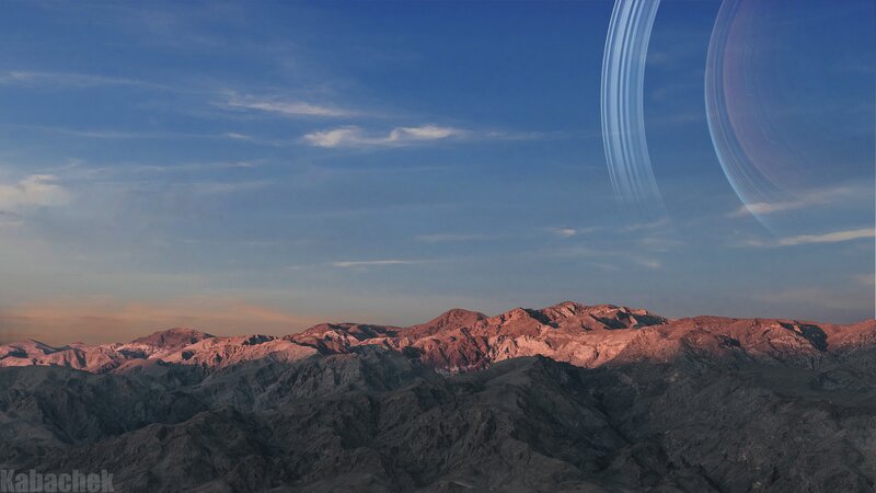 Mountain Range with Rings