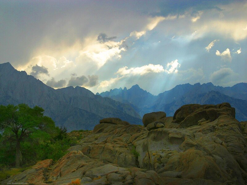 Mountain Range with Rocks