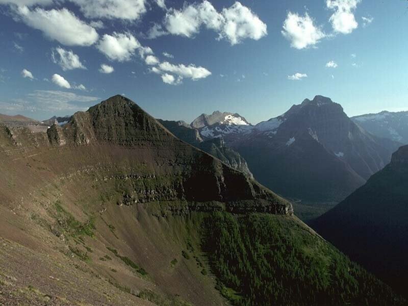Mountain Range with Snow — Blue, Serene
