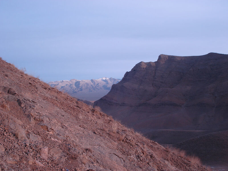 Mountain Range with Snow — Brown, Serene, Morning