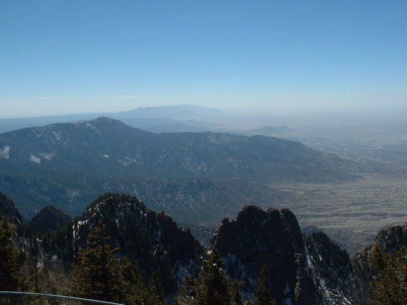 mountain range with snow