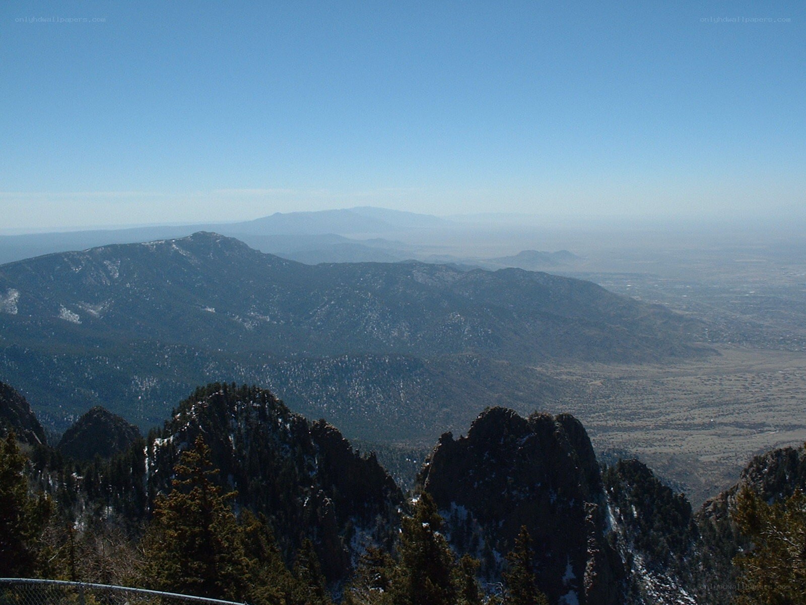 mountain range with snow
