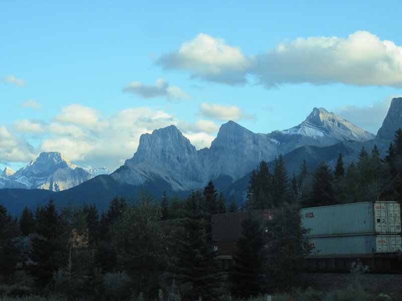 Mountain Range with Train