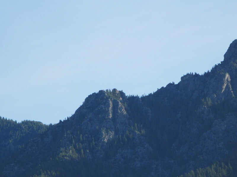 Mountain Range with Trees — Blue, Serene, Afternoon