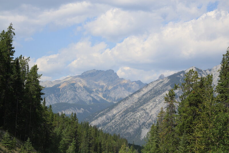 Mountain Range with Trees — Green, Serene, Afternoon