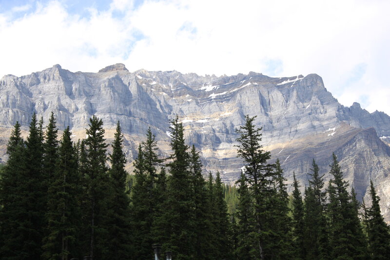 Mountain Range with Trees — Green, Serene