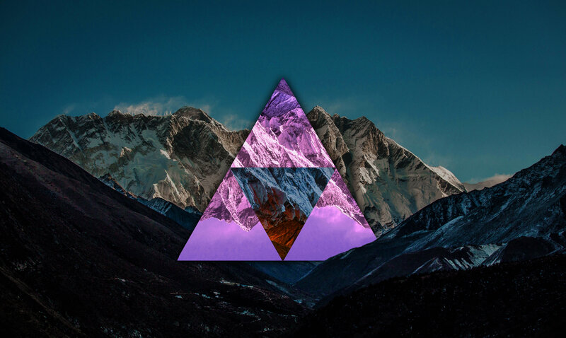 Mountain Range with Triangle