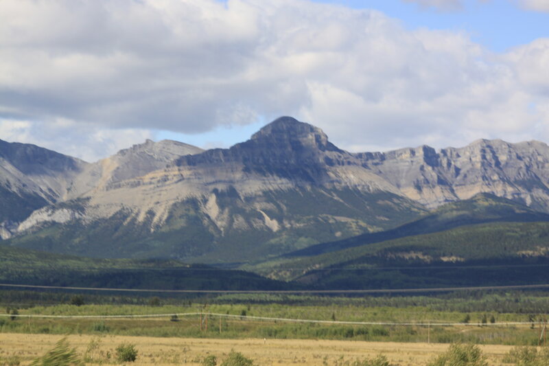 Mountain Range with Valley — Green