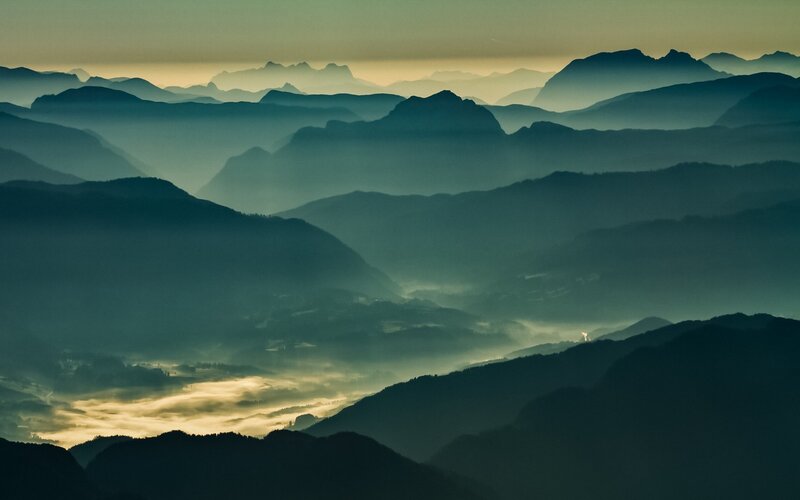 Mountain Ranges at Dawn