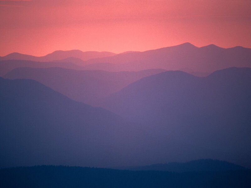 Mountain Ranges at Dusk