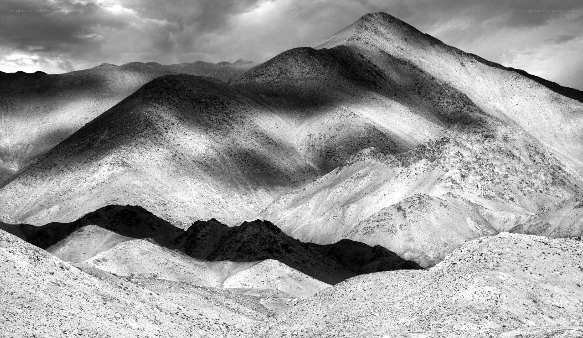 Mountain Ranges in Black and White