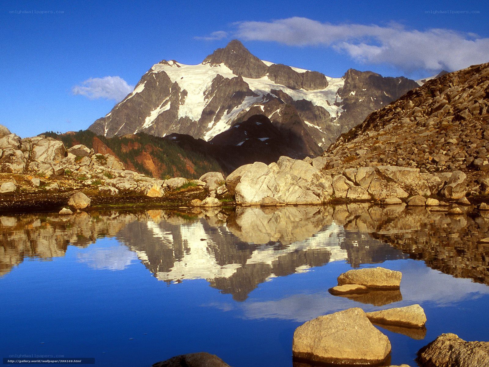 Mountain reflected in a lake