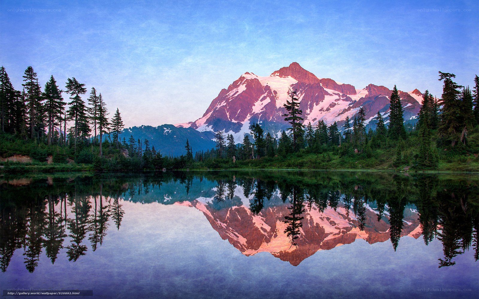 Mountain reflected in a lake
