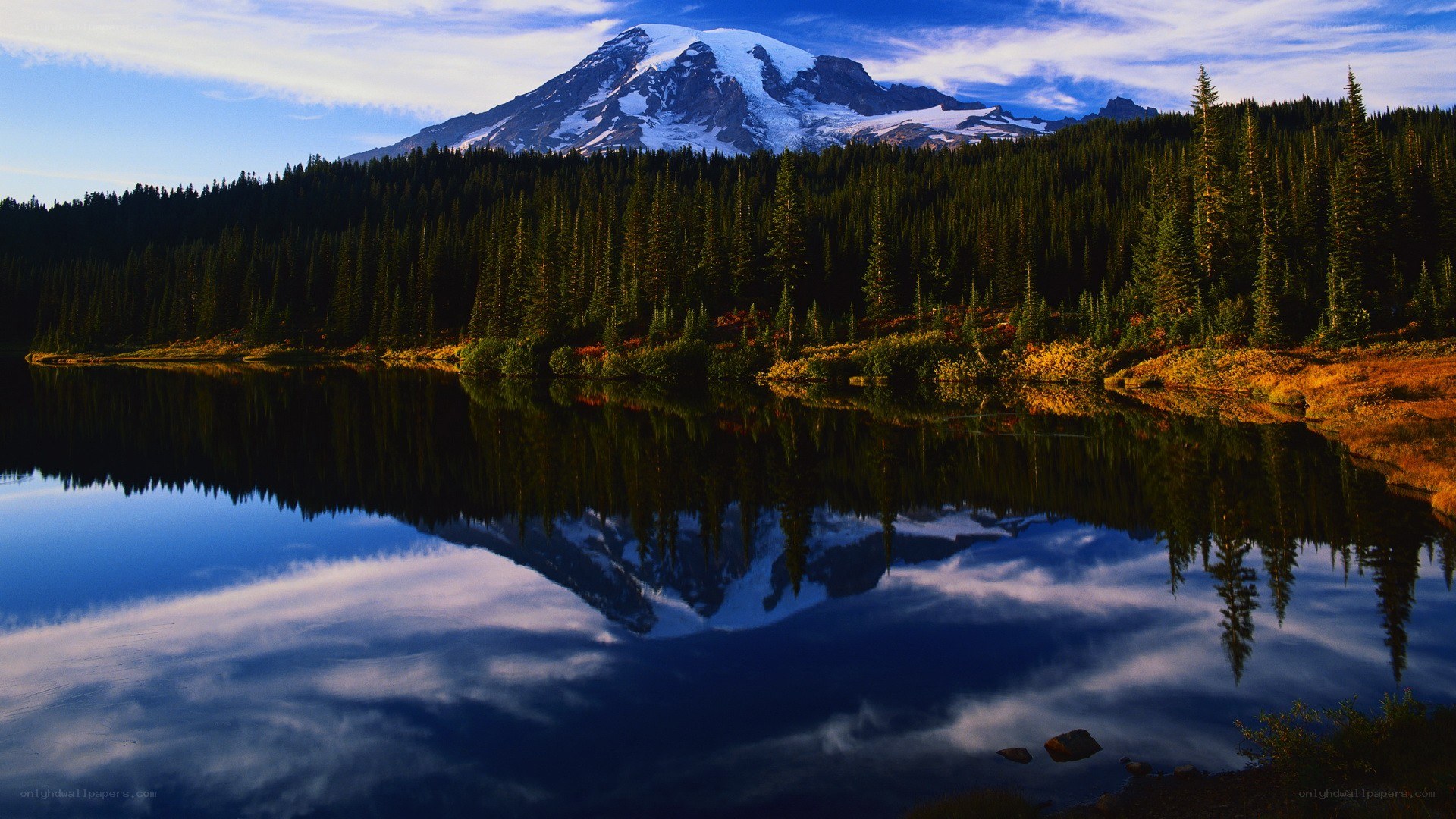 Mountain reflected in a lake