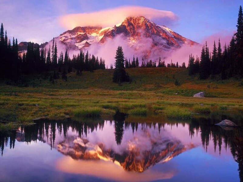 Mountain reflected in a lake