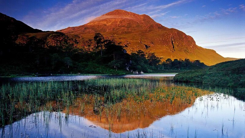 mountain reflected in a lake
