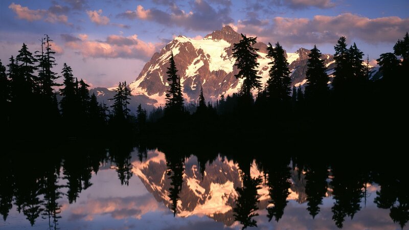 Mountain reflected in a lake