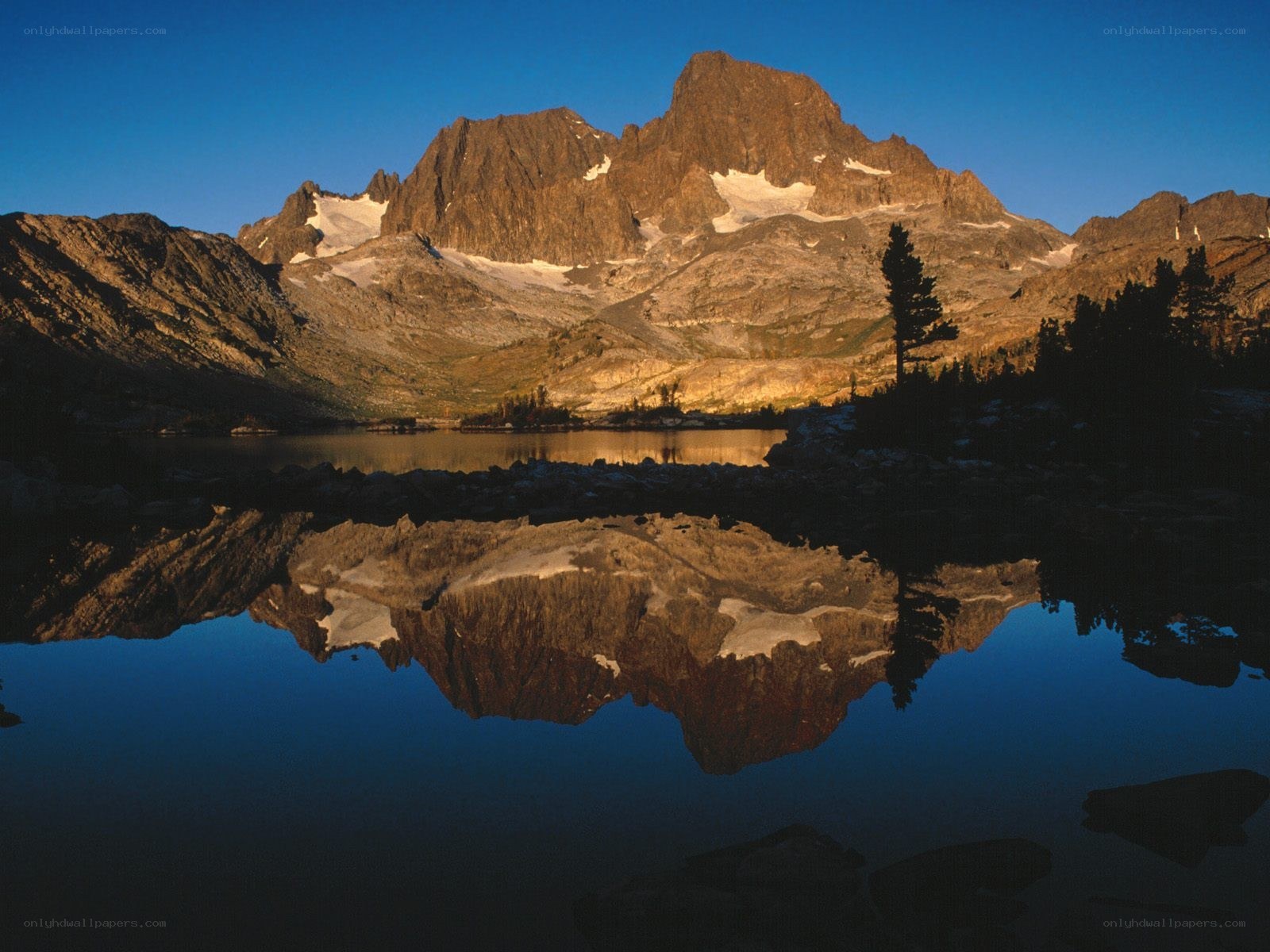 Mountain reflected in a lake