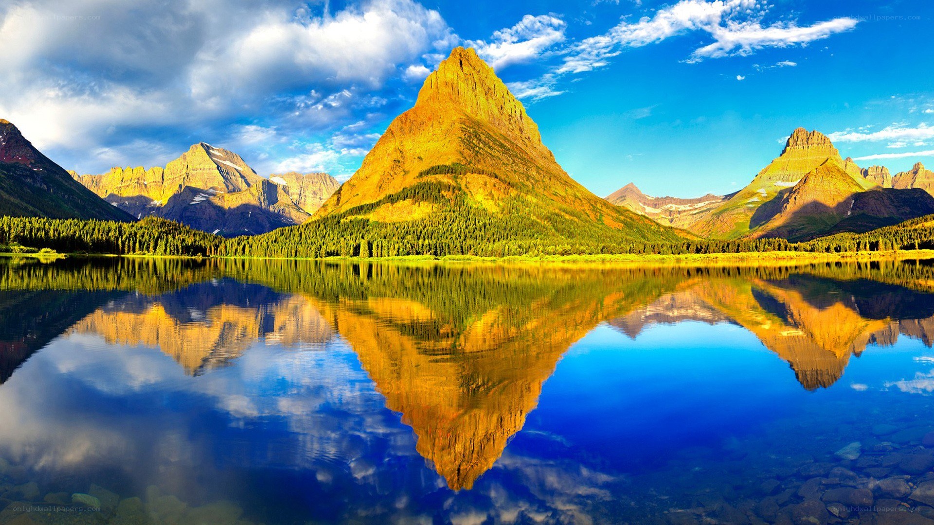Mountain reflected in a lake