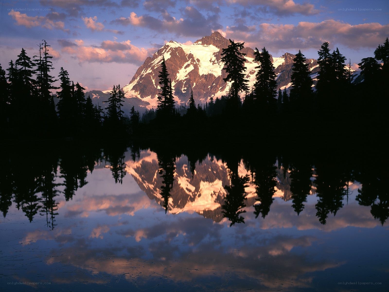 Mountain reflected in a lake