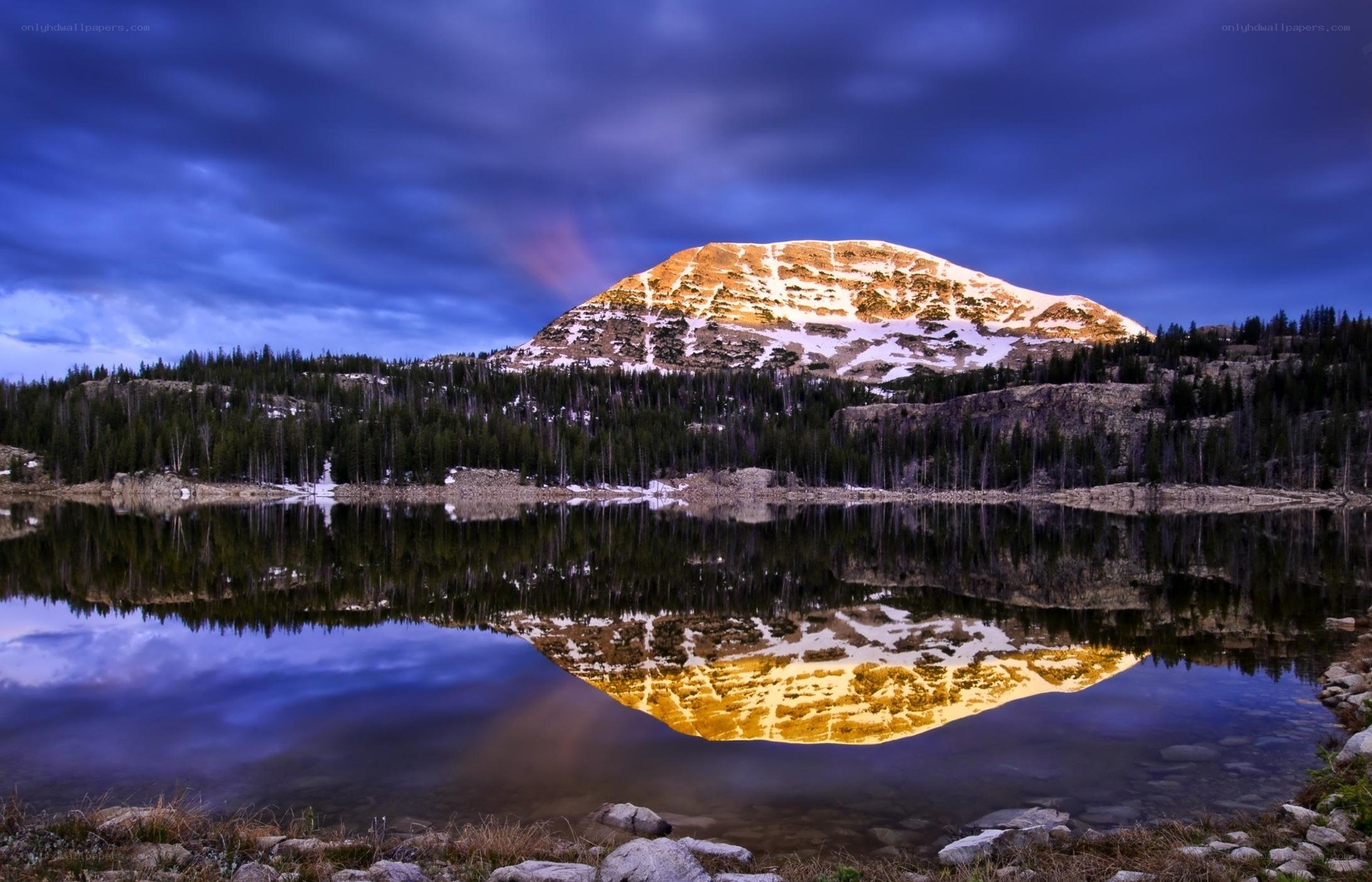 Mountain reflected in a lake