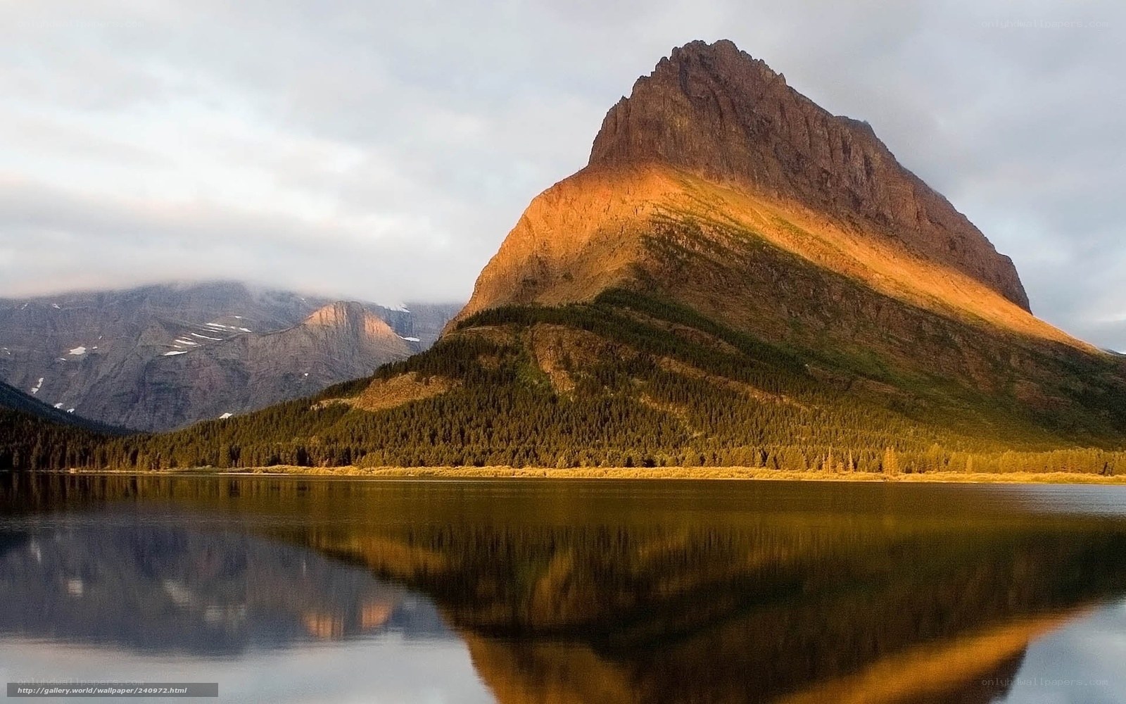 Mountain reflected in a lake