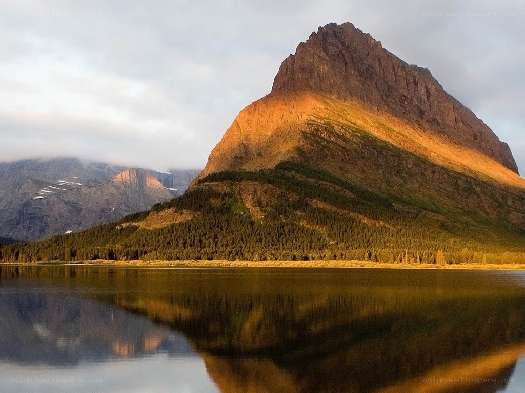 Mountain reflected in a lake