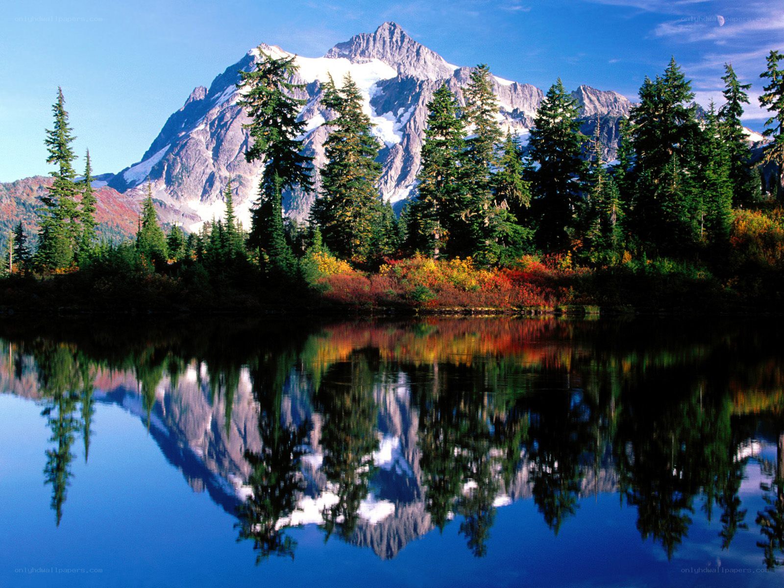 Mountain reflected in a lake