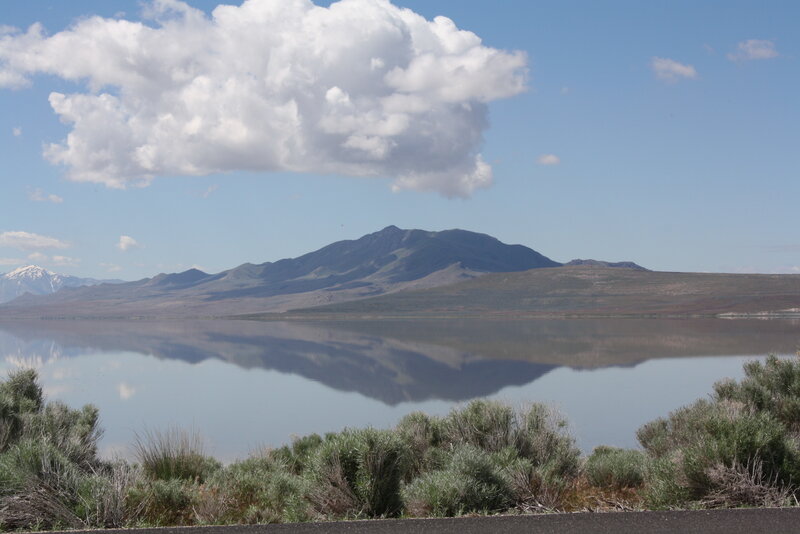 mountain reflected in lake