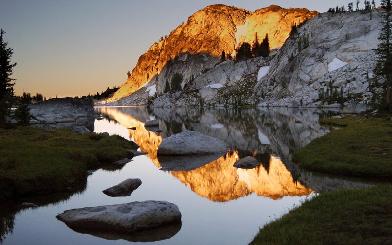 Mountain Reflecting in Lake