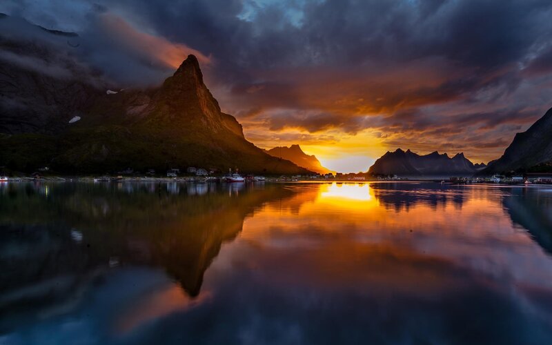 Mountain Reflecting in Water