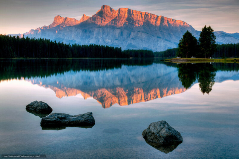 Mountain Reflection at Sunset