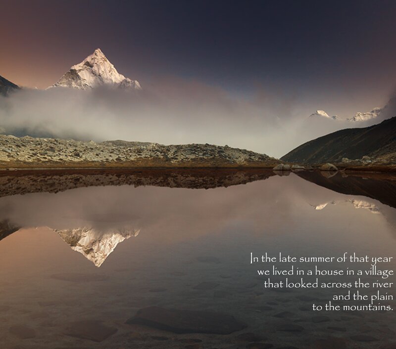 Mountain reflection in a lake
