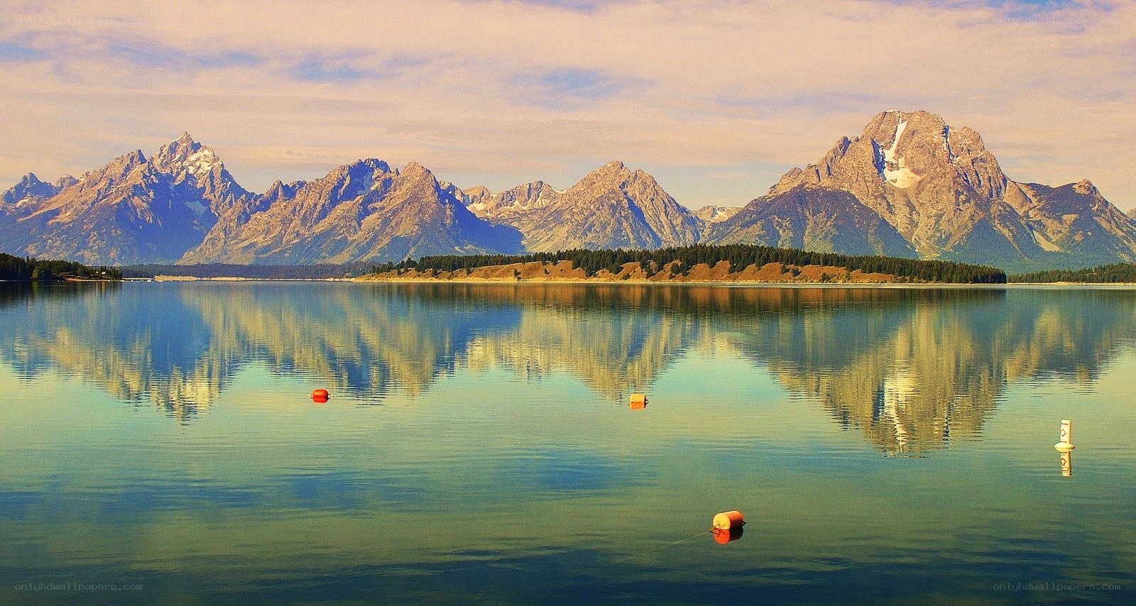 mountain reflection in calm lake