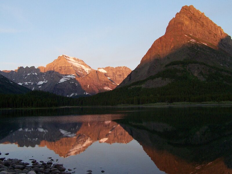mountain reflection in lake